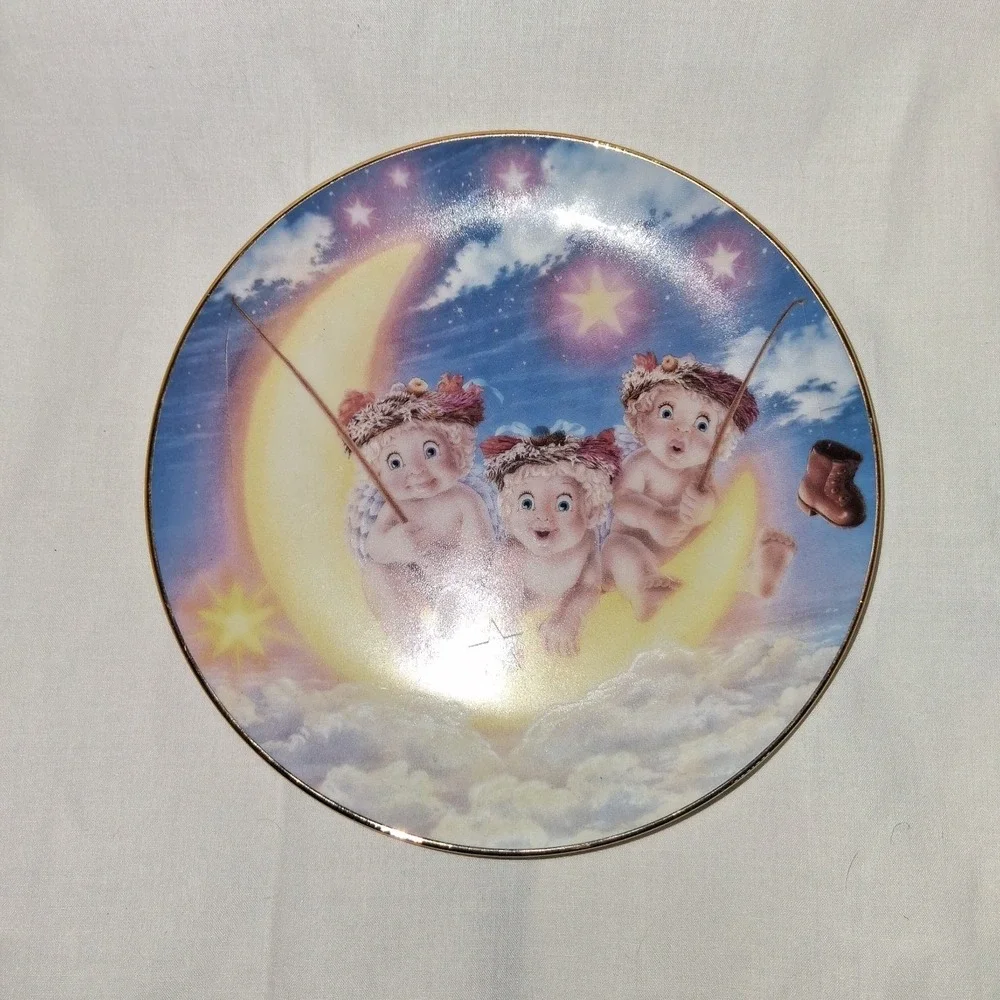 1994 Vintage Dreamsicles Mini Ceramic Plate By the Light of the Moon, #0445K